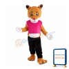 Young Tiger With Pink Vest Mascot Costume