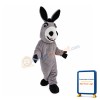 Clumsy Gray Donkey Mascot Costume