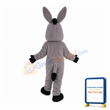 Clumsy Gray Donkey Mascot Costume