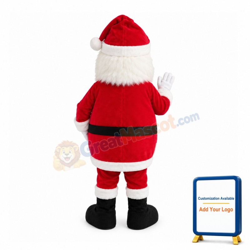 Peaceful Santa Claus With Glasses Mascot Costume