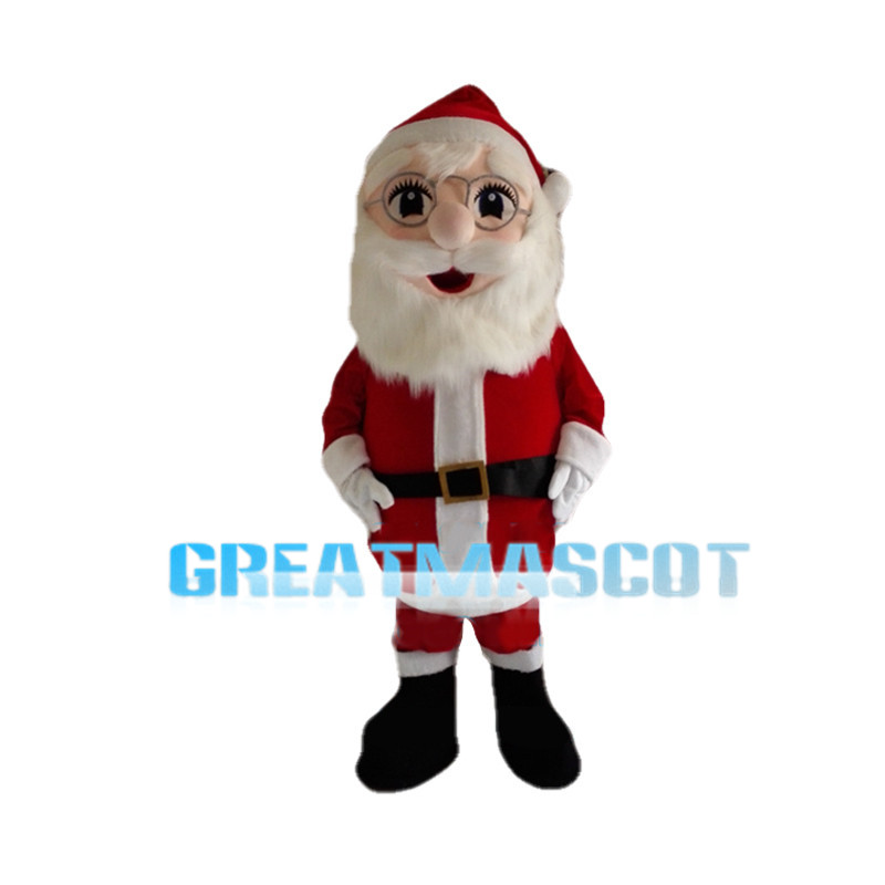Peaceful Santa Claus With Glasses Mascot Costume