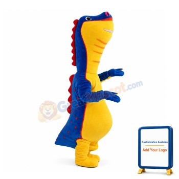 Blue & Yellow Little Dinosaur Mascot Costume