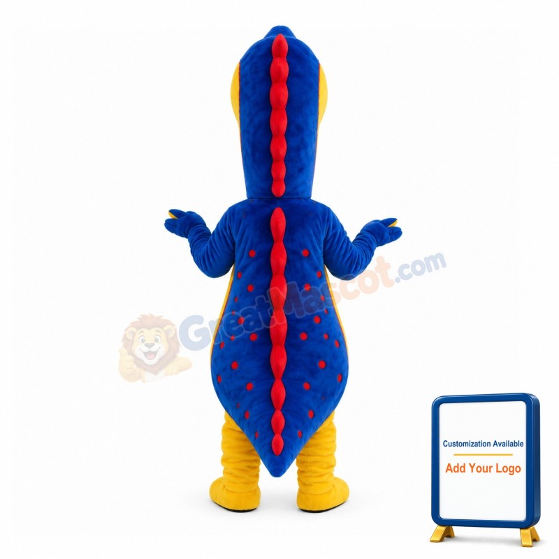 Blue & Yellow Little Dinosaur Mascot Costume
