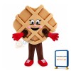 Cartoon Waffle Mascot Costume
