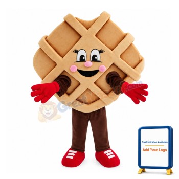 Cartoon Waffle Mascot Costume