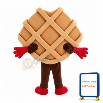 Cartoon Waffle Mascot Costume