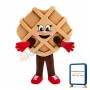 Cartoon Waffle Mascot Costume