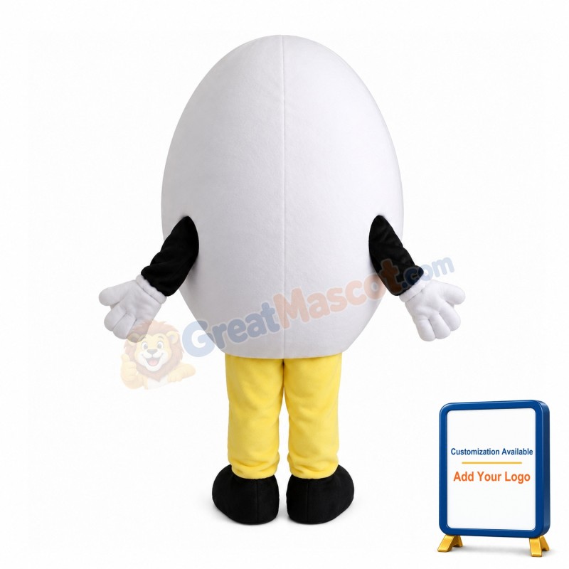 Huge White Egg Mascot Costume