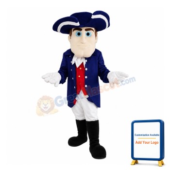 Square Face Noble Gentleman Mascot Costume