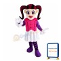Long Nose Girl With Double Ponytails Mascot Costume