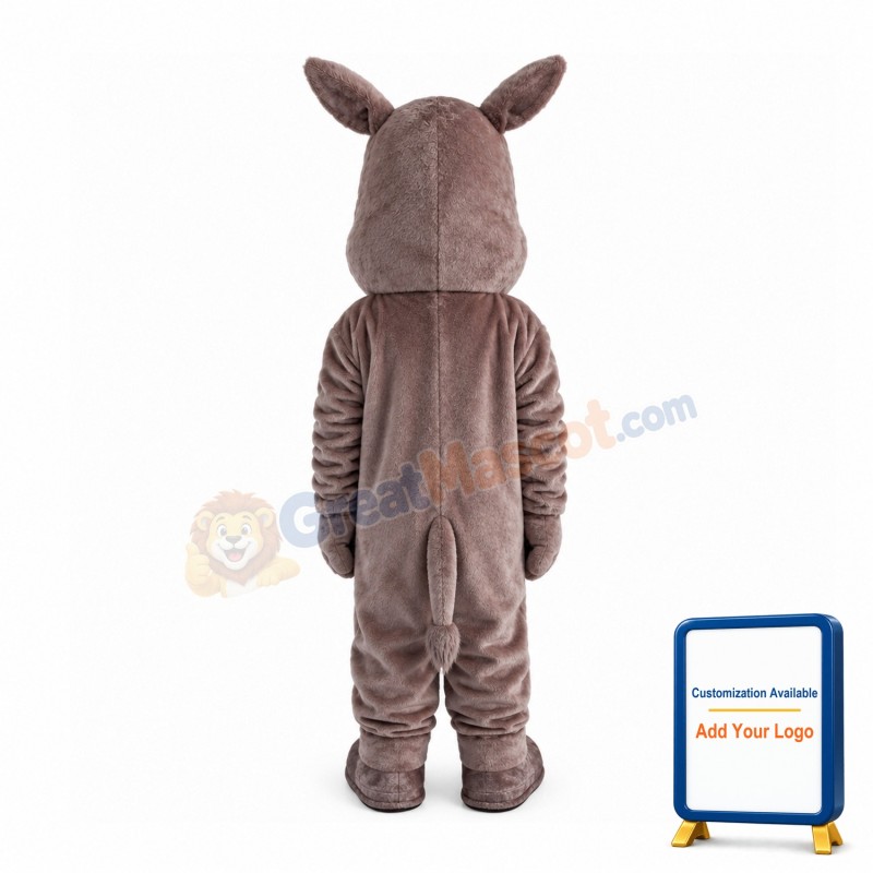 Skinny Rhino With Blue Eyes Mascot Costume