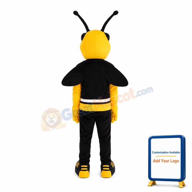 Bee With Long Antennas Mascot Costume