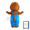 Fat Chipmunk With Blue Overalls Mascot Costume