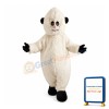 Small Eyes White Furry Monster Mascot Costume
