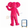 Optimistic Rose Red Elephant Mascot Costume
