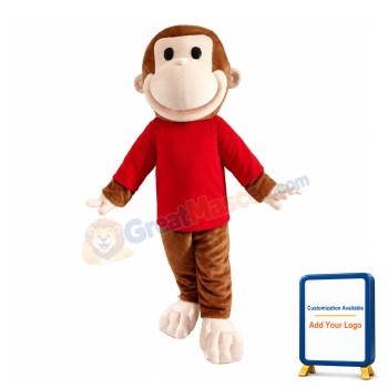 Big Mouth Monkey With Red Top Mascot Costume