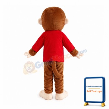 Big Mouth Monkey With Red Top Mascot Costume