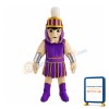 Brave Warrior With Purple Armor Mascot Costume