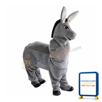 Grey Donkey Mascot Costume