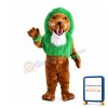 Muscle Lion With Green Mane Mascot Costume