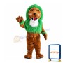 Muscle Lion With Green Mane Mascot Costume
