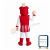 Manly Red Guard Mascot Costume
