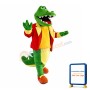 Crocodile Wearing Red Coat Mascot Costume