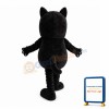 Confused Black Raccoon Mascot Costume