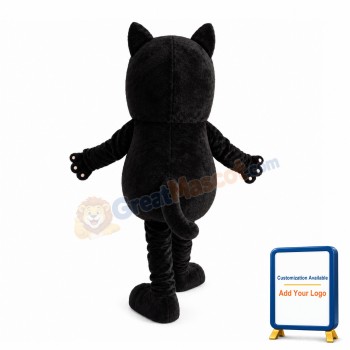 Confused Black Raccoon Mascot Costume