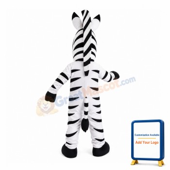 Entertaining Toothy Zebra Mascot Costume