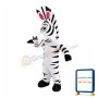 Entertaining Toothy Zebra Mascot Costume