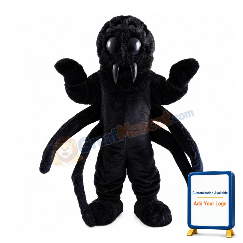 Large Black Spider Mascot Costume
