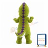 Endearing Green & White Dragon Mascot Costume