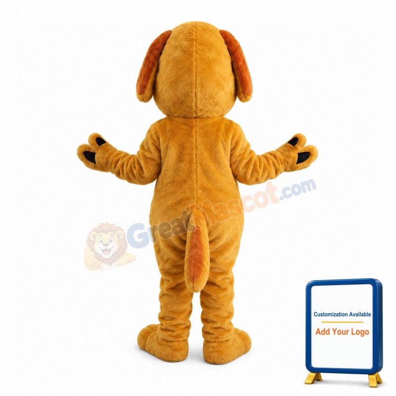Mischievous Brown Dog Mascot Costume