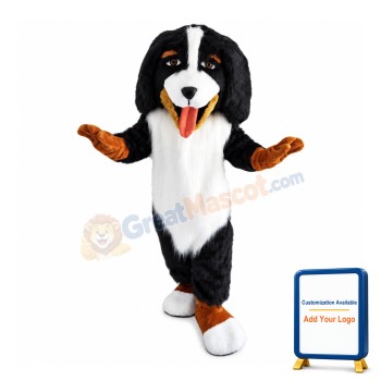 Foolish Black & White Dog Mascot Costume