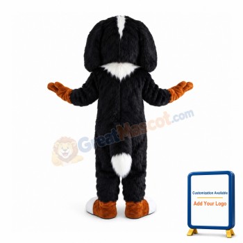 Foolish Black & White Dog Mascot Costume