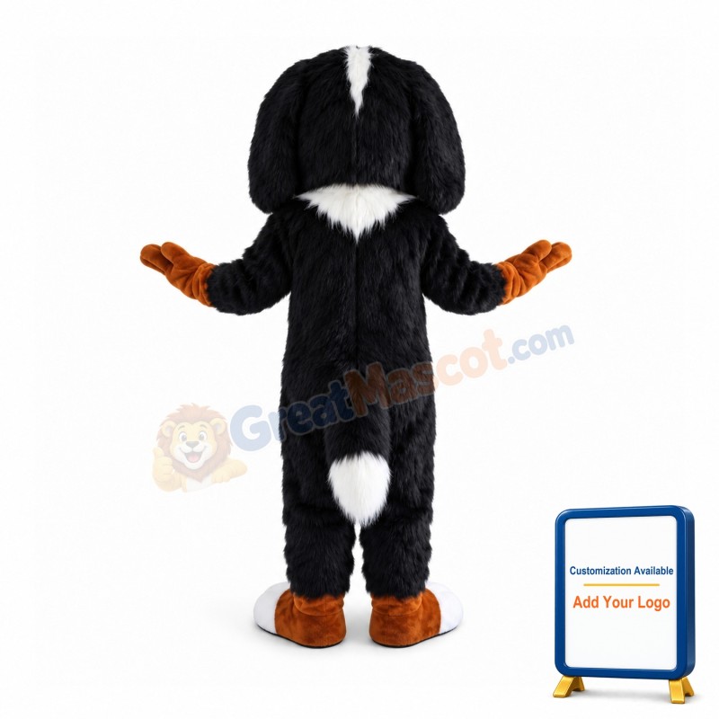 Foolish Black & White Dog Mascot Costume
