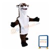Black & White Skunk With Long Neck Mascot Costume