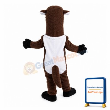 Black & White Skunk With Long Neck Mascot Costume