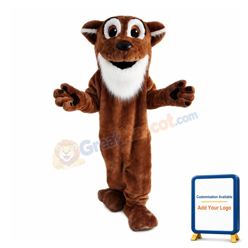Big Mouth Brown Otter Mascot Costume