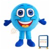 Laughing Blue Ball Mascot Costume