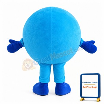 Laughing Blue Ball Mascot Costume