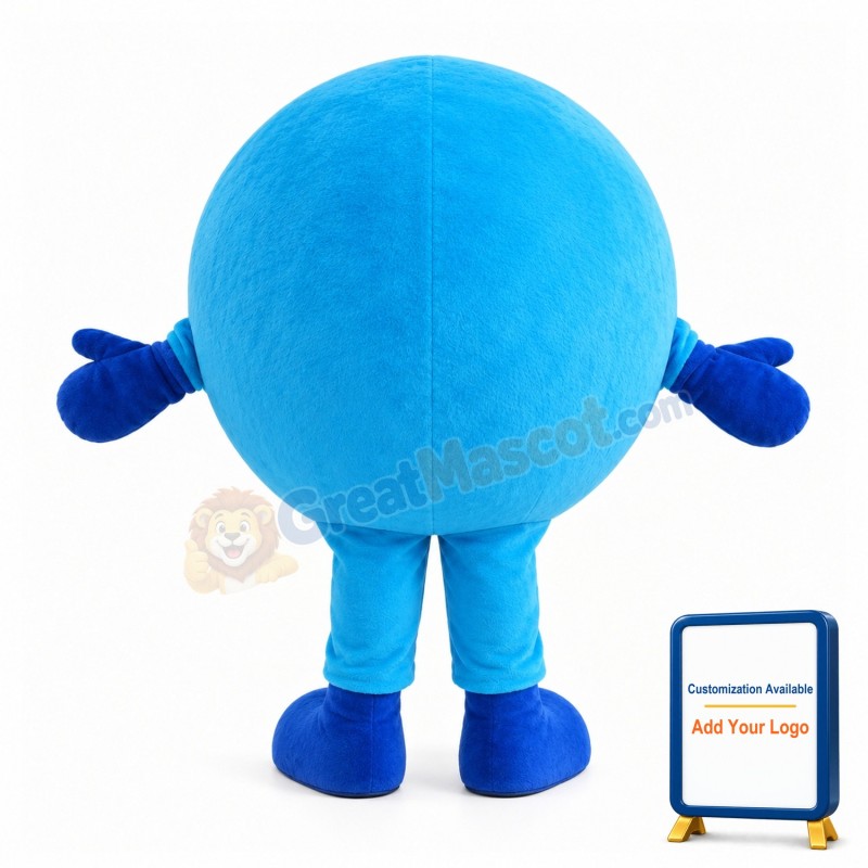 Laughing Blue Ball Mascot Costume