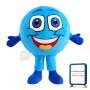 Laughing Blue Ball Mascot Costume