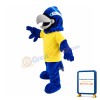 Blue Eagle In Yellow Shirt Mascot Costume