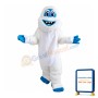 Short Plush White Monster Mascot Costume