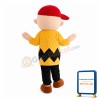 Optimistic Boy Wearing Red Cap Mascot Costume