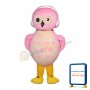 Pink Owl With Headphones Mascot Costume