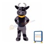 Amiable Cattle With Yellow Scarf Mascot Costume
