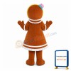 Gingerbread Woman With Pink Flower On Head Mascot Costume